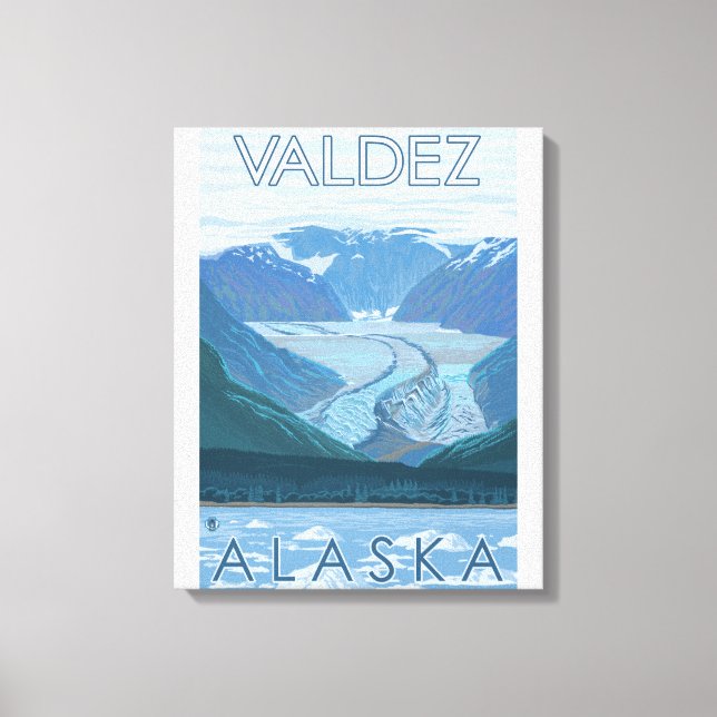 Impressão Em Tela Cena Glacier - Valdez, Alaska (Frente)