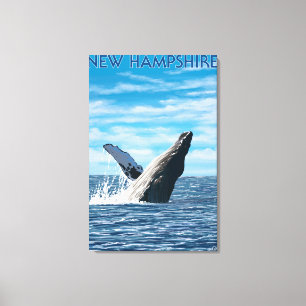 Impressão Em Tela Cena nova da baleia de HampshireHumpback