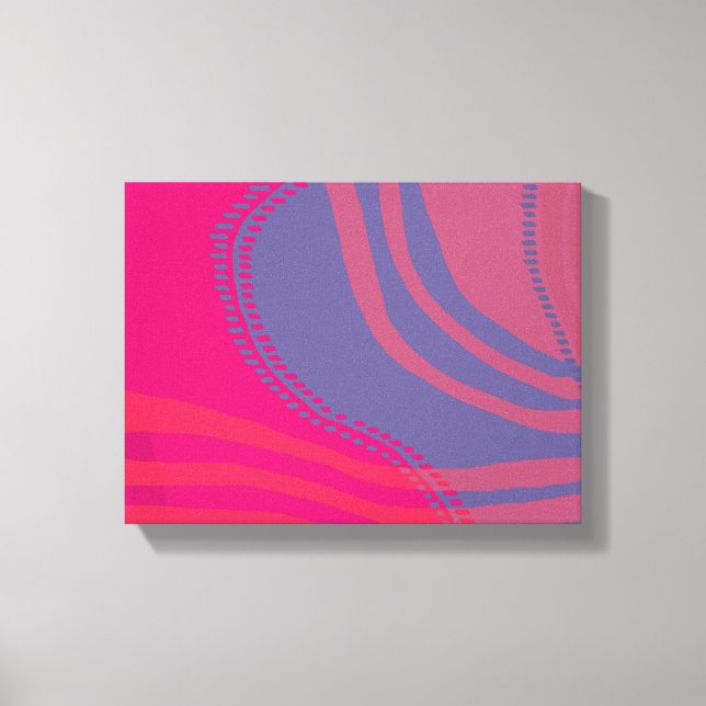 Impressão Em Tela Cenário de Linhas e Curvas Abstratas (Frente)