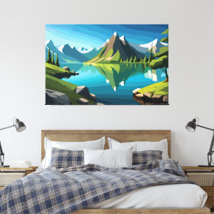 Impressão Em Tela Cenário majestoso das montanhas