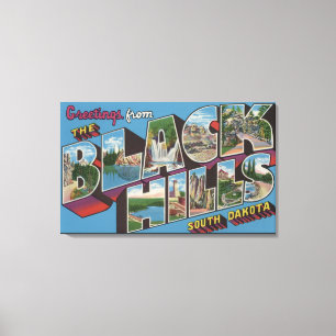 Impressão Em Tela Cenas com letras grandes - Colinas pretas, SD