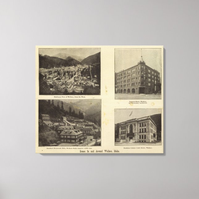 Impressão Em Tela Cenas, Wallace, Idaho (Frente)