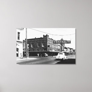 Impressão Em Tela Centralia, fotografia da rua principal de opinião