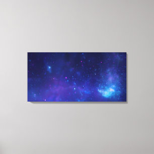 Impressão Em Tela Centro Galáctico Aqua Blue Celestial Milky Way