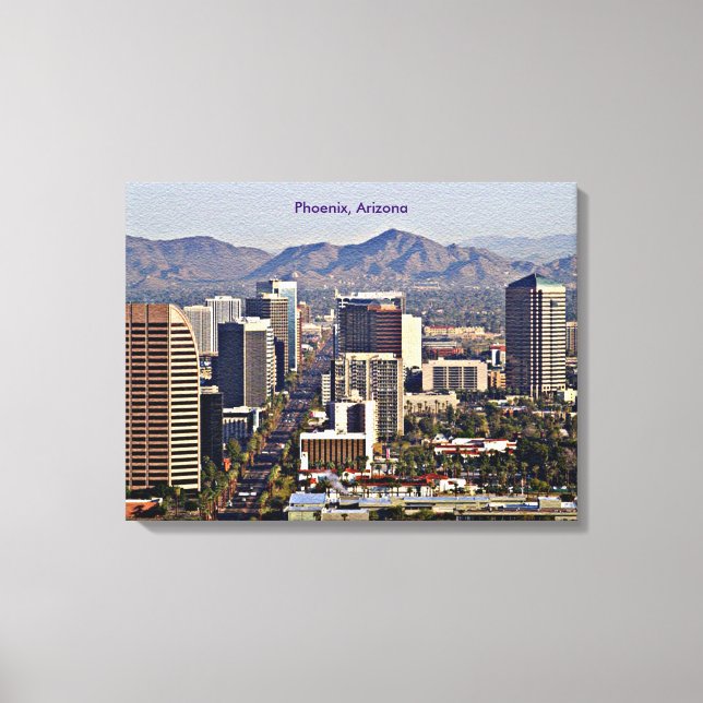 Impressão Em Tela Centro View of Phoenix, Arizona (Frente)
