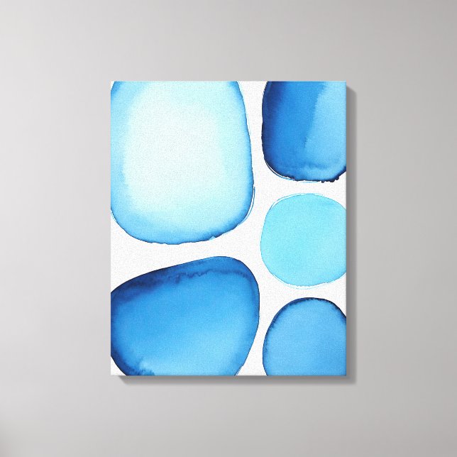 Impressão Em Tela Cerulean Blue Essence Abstrato (Frente)