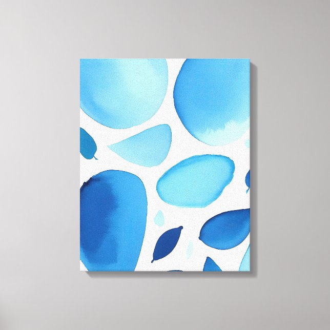 Impressão Em Tela Cerulean Geométrico Dream Abstrato (Frente)