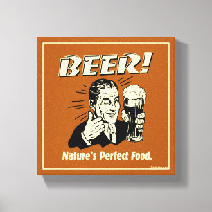 Impressão Em Tela Cerveja: A Comida perfeita da natureza