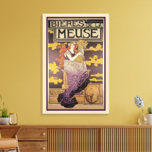 Impressão Em Tela Cerveja da Meuse por Marc Auguste Bastard