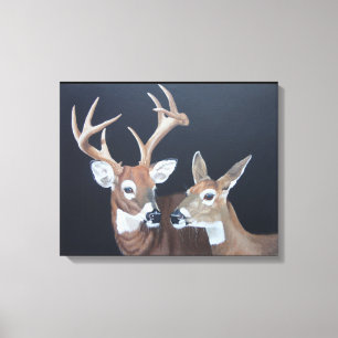 Impressão Em Tela Cervos de Whitetail do fanfarrão e da gama