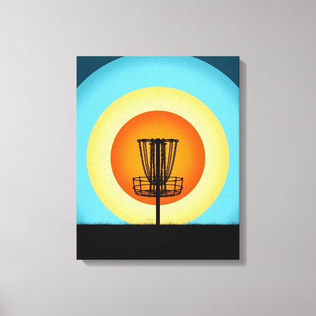 Impressão Em Tela Cesta Colorida de Golfe de Disco (Frente)