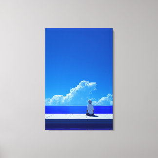 Impressão Em Tela Céu azul