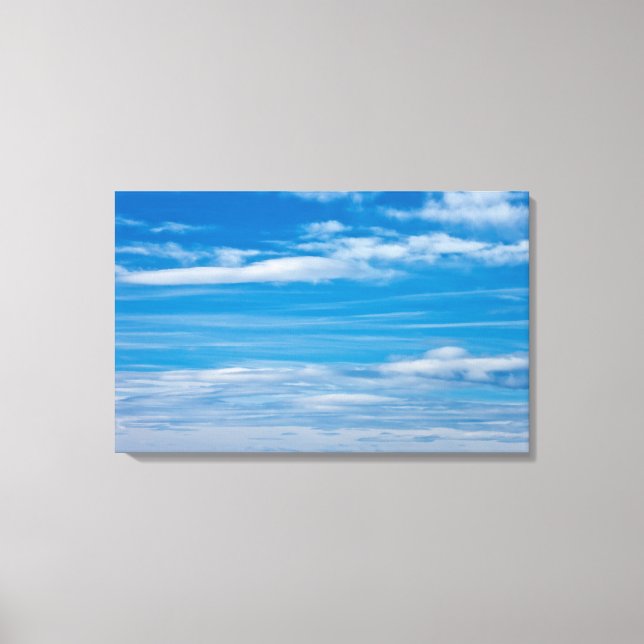 Impressão Em Tela Céu Azul com Listras de Nuvem (Frente)