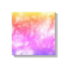 Céu Azul com Nuvens na Foto Amarelo Laranja Roxo