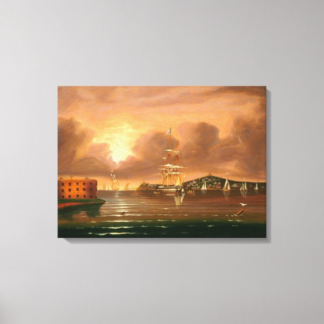 Impressão Em Tela Céu de ameaça, baía de New York (Frente)