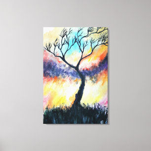 Impressão Em Tela Céu dos Sonhos - Aquarela