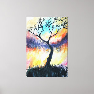 Impressão Em Tela Céu dos Sonhos - Aquarela