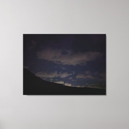 Impressão Em Tela Céu noturno não filtrado com estrelas e nuvens