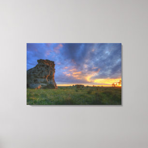 Impressão Em Tela Céus espetaculares do pôr do sol em Medicine Rocks
