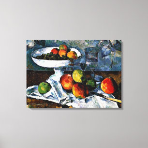 Impressão Em Tela Cezanne - Compositor, Vidro e Maçãs