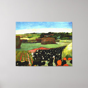 Impressão Em Tela Cezanne - Haystacks na Bretanha