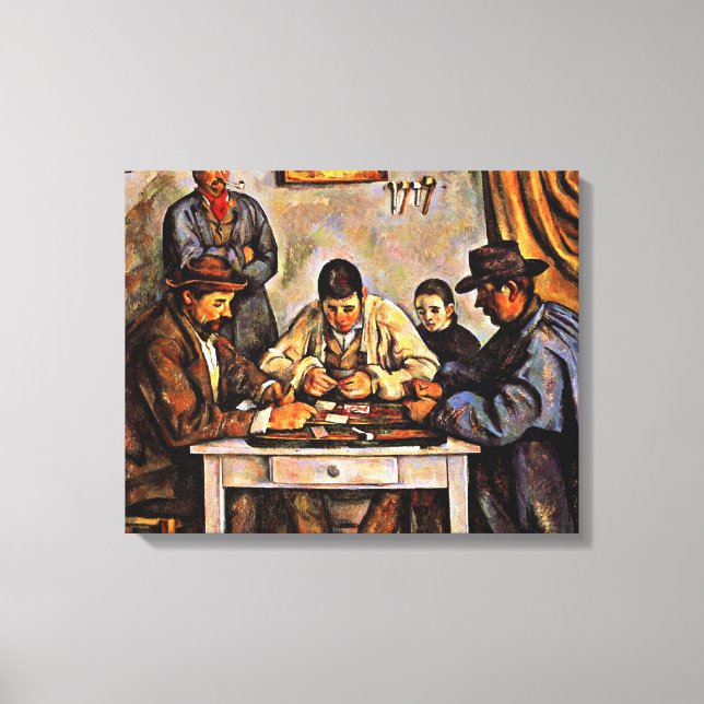Impressão Em Tela Cezanne - Os Jogadores De Cartão (Frente)