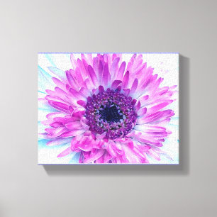 Impressão Em Tela Chá de fraldas Flor Azul Roxo