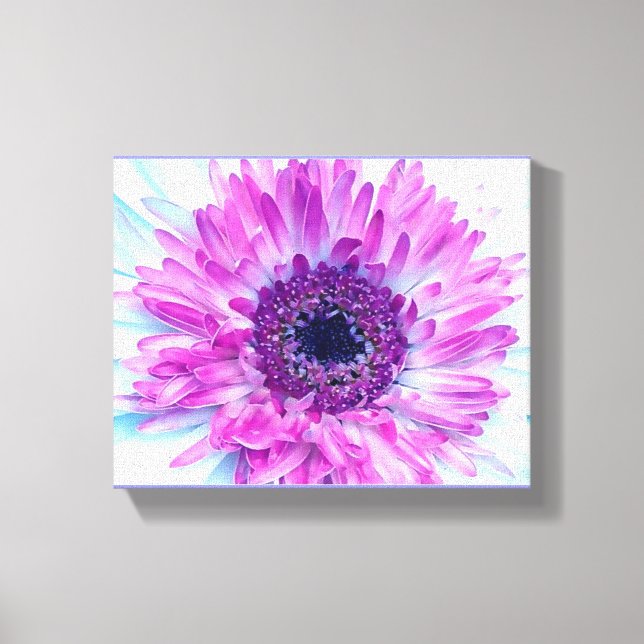 Impressão Em Tela Chá de fraldas Flor Azul Roxo (Frente)