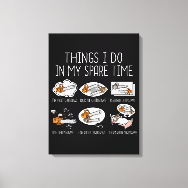 Impressão Em Tela Chainsaw Gift Men Woodworker Lumberjack (Frente)