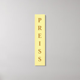 Impressão Em Tela Champagne 1ª/Família/Tela de Sobrenome