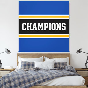 Impressão Em Tela CHAMPIONS Bright Athletic Black Stripes