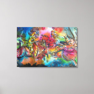 IMPRESSÃO EM TELA CHANSON DE ROLAND/ COMBATE DE KNIGHTS NO TURNO