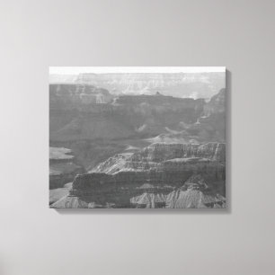 Impressão Em Tela Chão Preto e Branco O Grande Canyon 16x20
