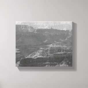 Impressão Em Tela Chão Preto e Branco O Grande Canyon 8x10