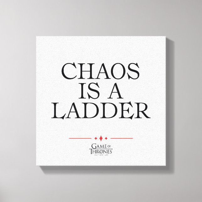 Impressão Em Tela Chaos Is A Ladder (Frente)
