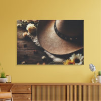 Chapéu de Cowboy Ocidental com Florais