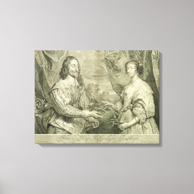 Impressão Em Tela Charles I (1600-49) e Henrietta Maria (1609-69) (Frente)