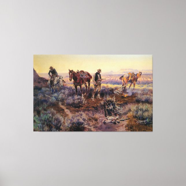 Impressão Em Tela Charles M. Russell's Pagando o Morador (1919) (Frente)