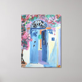 Impressão Em Tela Charming Entrada Grega & Bougainvillea Rosa