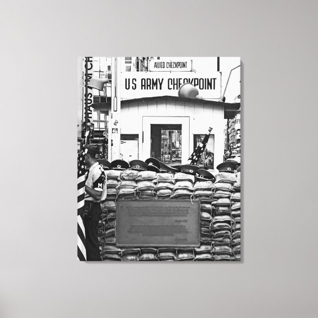 Impressão Em Tela Checkpoint Charlie Berlin (Frente)