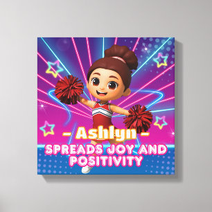 Impressão Em Tela Cheerleader Vermelho Personalizado Criador de Fo