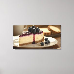 Impressão Em Tela Cheesecake de Mirtilo