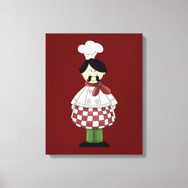 Impressão Em Tela Chef Italiano #2 (Frente)
