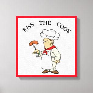 IMPRESSÃO EM TELA CHEF "KIST THE COOK"
