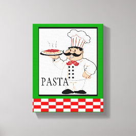 Impressão Em Tela Chef-Pasta Italiano