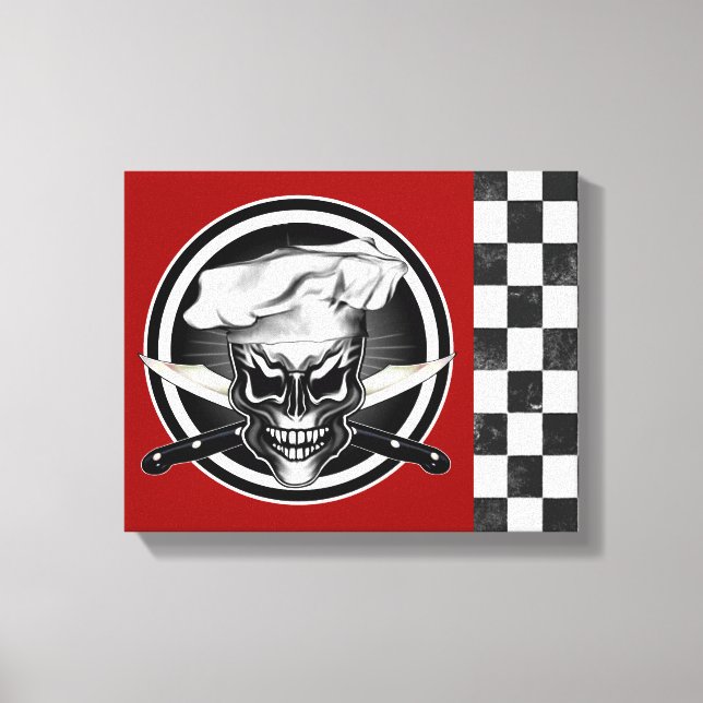 Impressão Em Tela Chef Skull 1 (Frente)