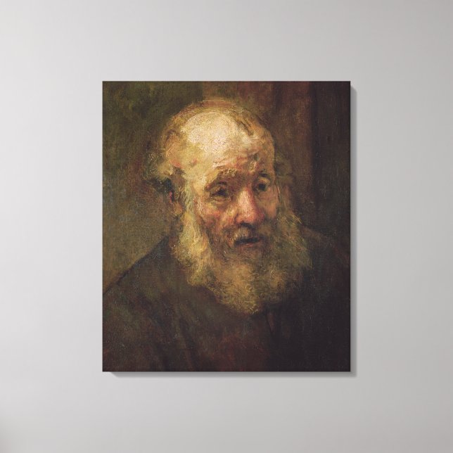 Impressão Em Tela Chefe de um Velho Homem, c.1650 (Frente)