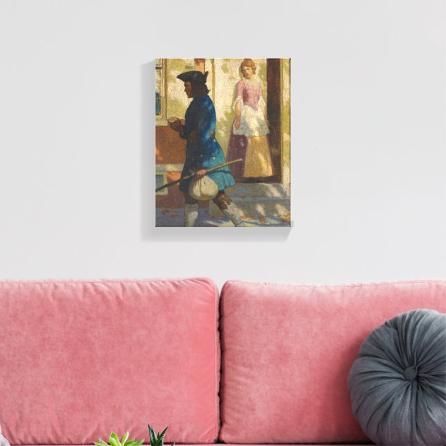 Impressão Em Tela Chegada de Franklin na Filadélfia por N. C. Wyeth (Insitu(Sala de estar))