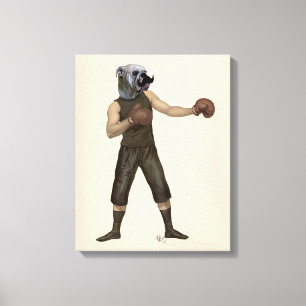Impressão Em Tela Cheio de Bulldog de Boxing