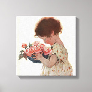 Impressão Em Tela Cheire Os Rosas